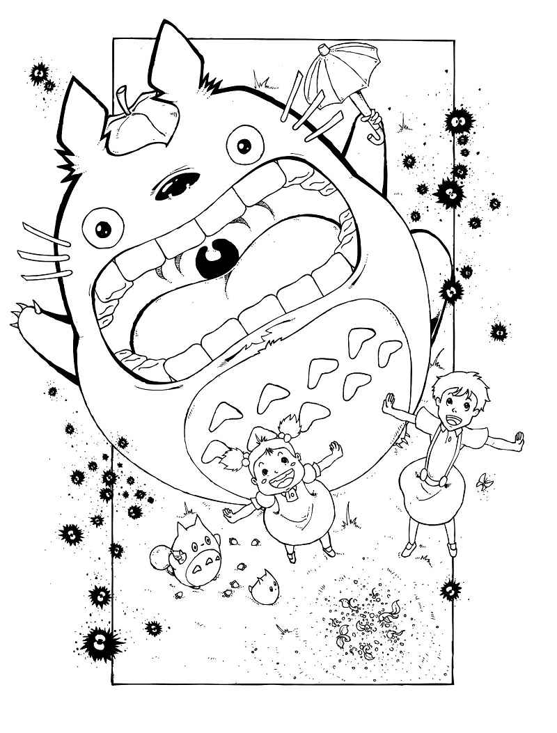 Coloriage Mon Voisin Totoro Rit