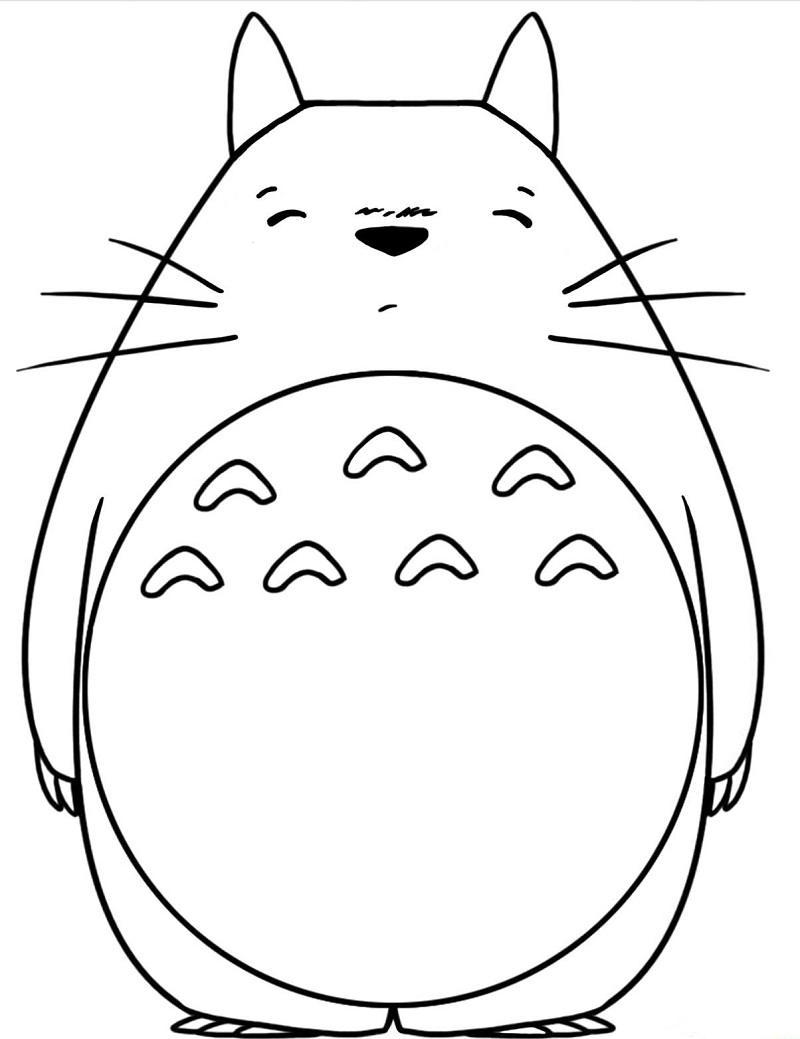 Coloriage Mon Voisin Totoro Souriant