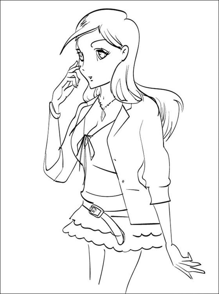 Coloriage Orihime Inoue Impression gratuite