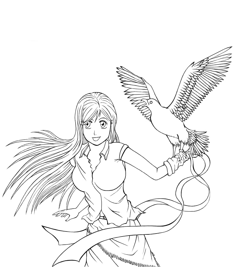 Coloriage Orihime Inoue Imprimable