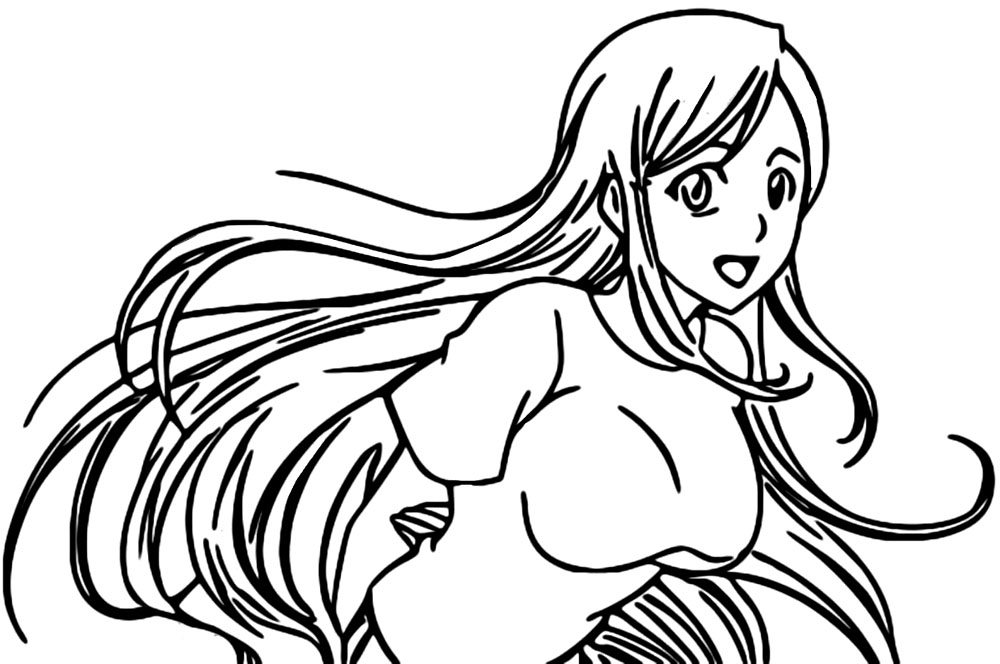 Coloriage Orihime Inoue simple