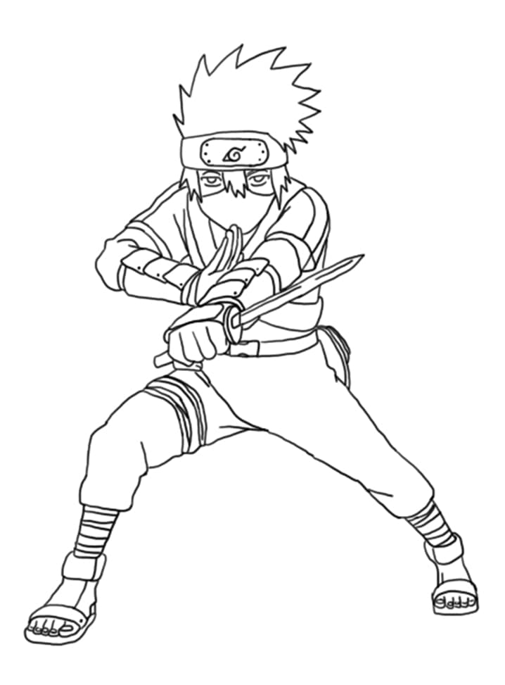 Coloriage Petite Attaque De Kakashi