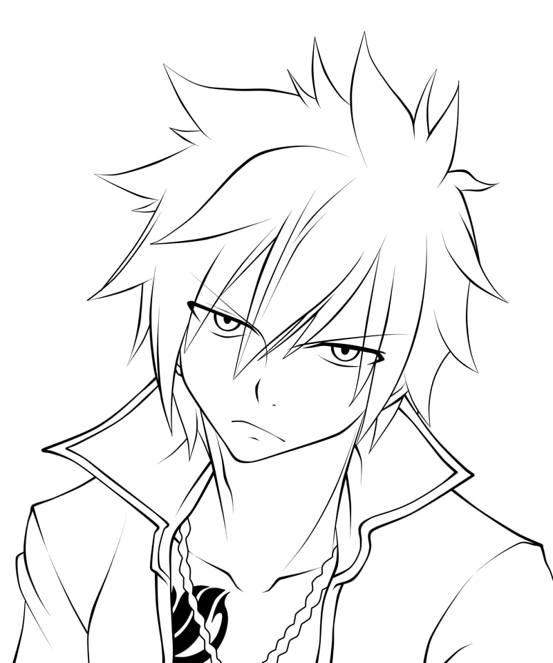 Coloriage Portrait of Gray Fullbuster