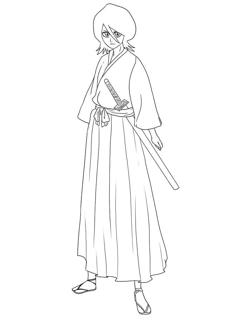 Coloriage Rukia imprimable gratuitement