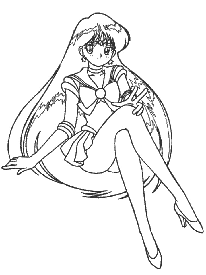 Coloriage Sailor Mars gratuit