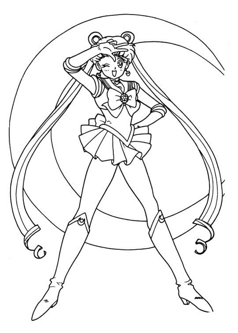 Coloriage Sailor Moon Usagi Tsukino