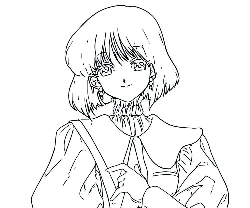 Coloriage Sailor Saturn gratuit