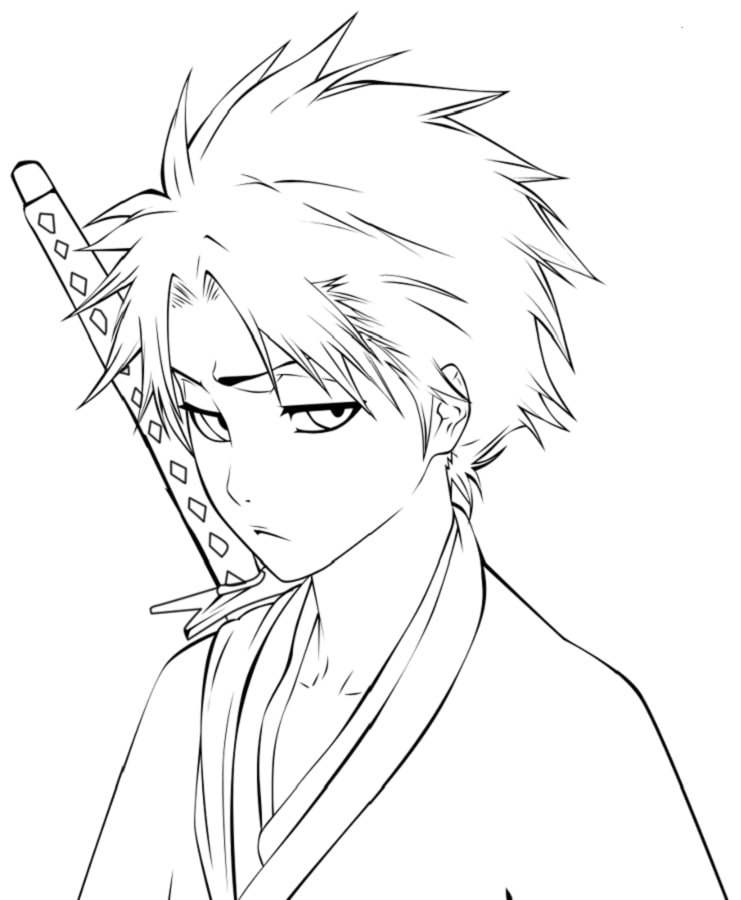 Coloriage Tôshirô Hitsugaya Bleach