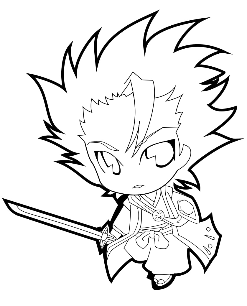 Coloriage Tôshirô Hitsugaya Chibi