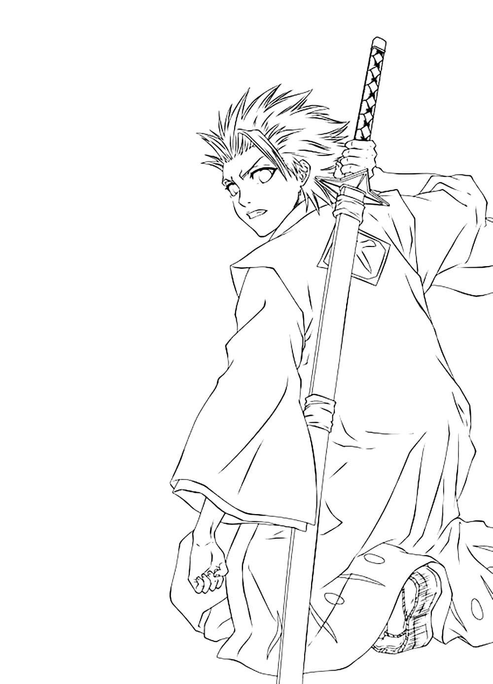 Coloriage Tôshirô Hitsugaya de anime Bleach