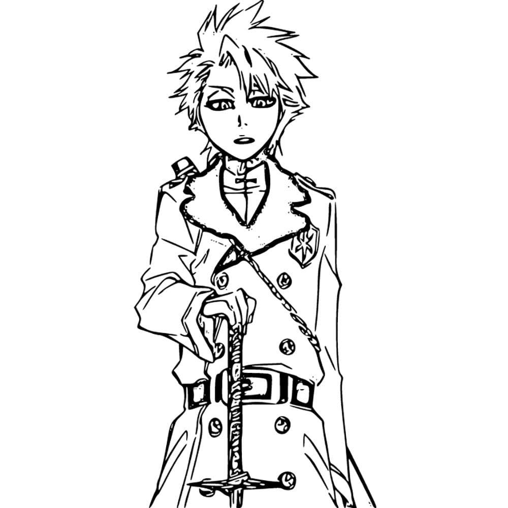 Coloriage Tôshirô Hitsugaya de Bleach