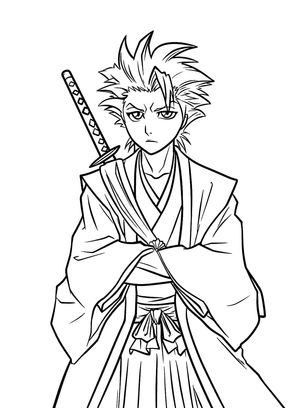 Coloriage Tôshirô Hitsugaya debout