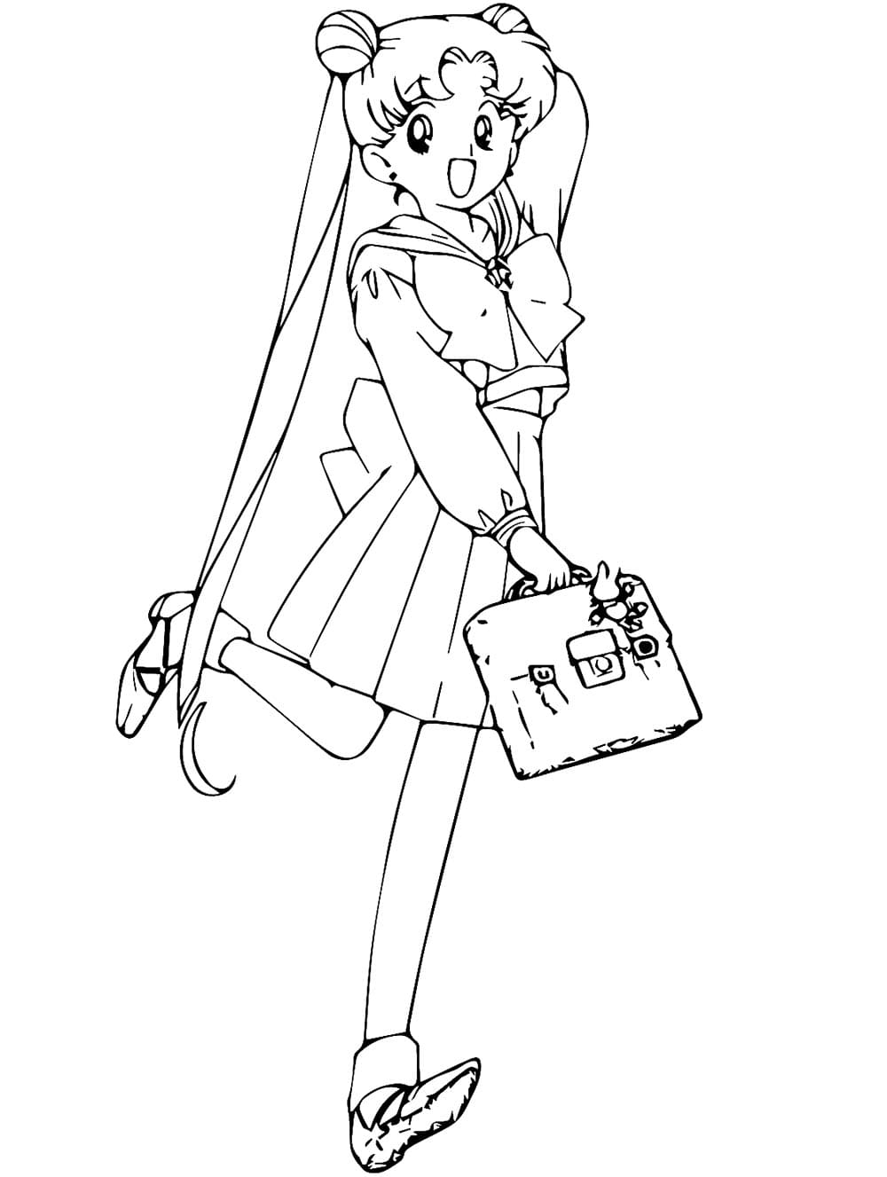 Coloriage Usagi Tsukino impression gratuite