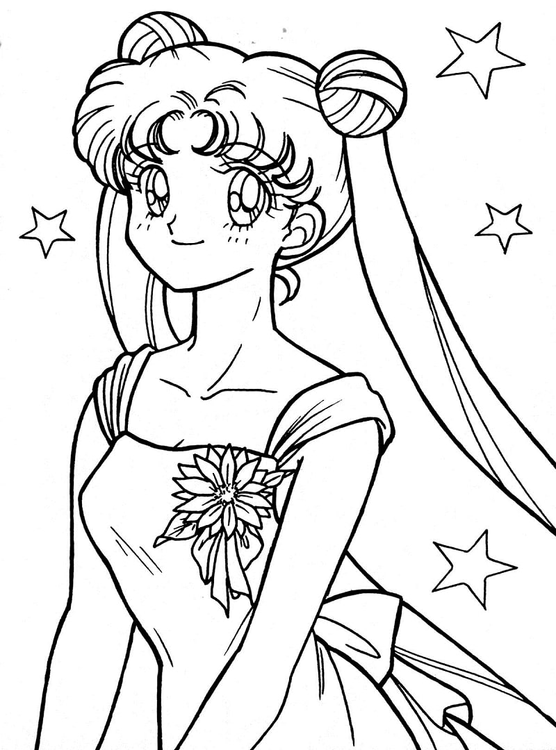 Coloriage Usagi Tsukino mignonne