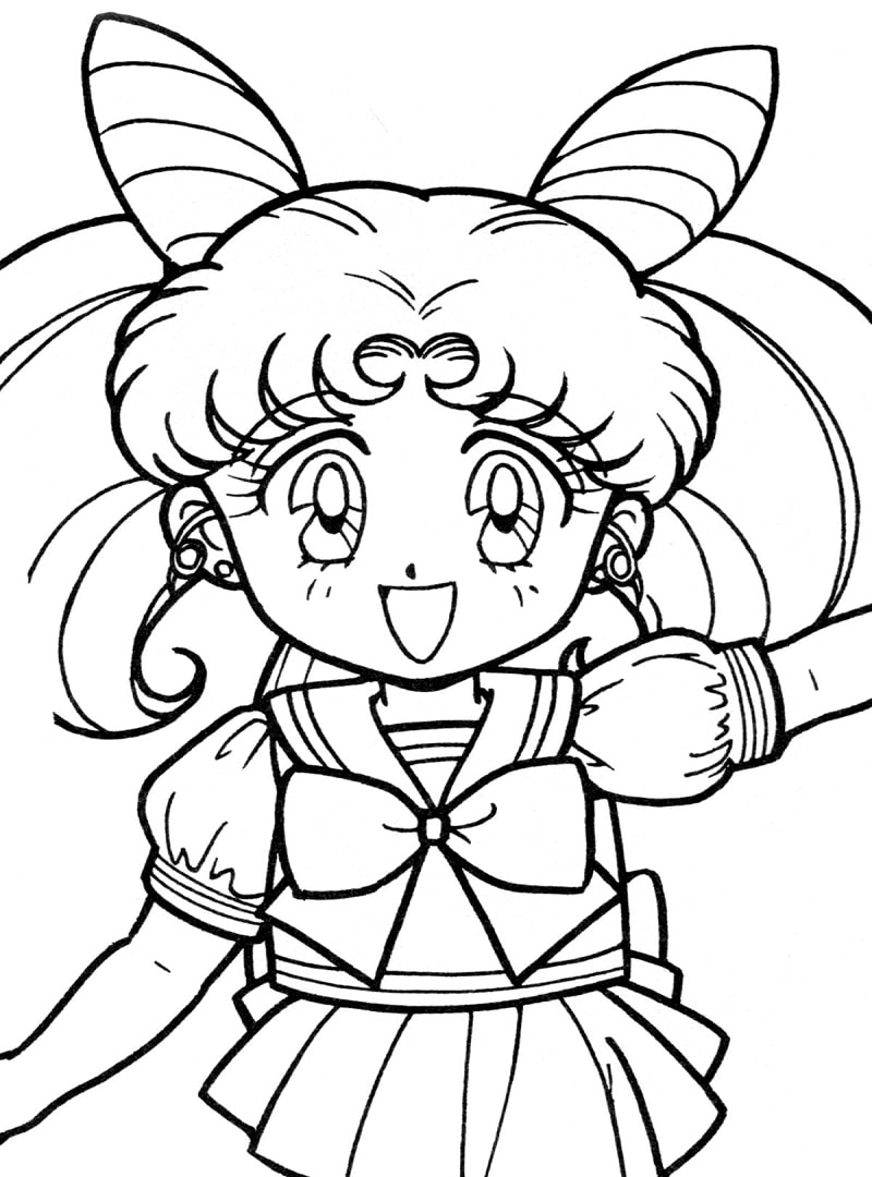 Coloriage Visage Chibiusa