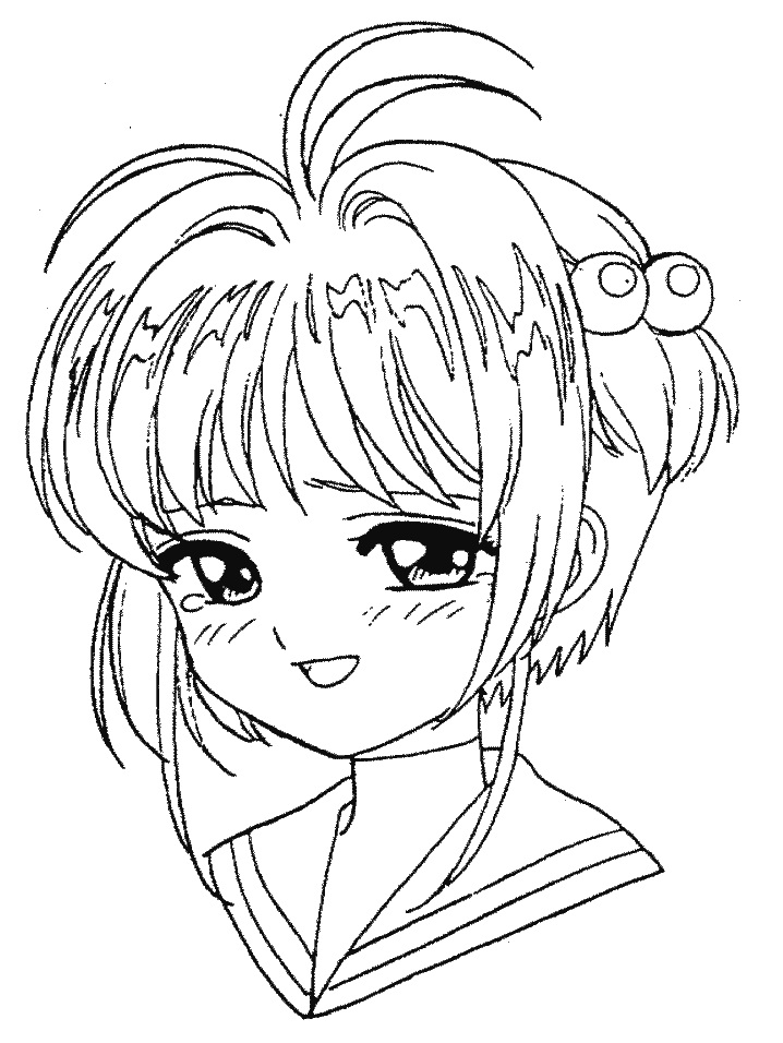 Coloriage Visage d'Cardcaptor Sakura