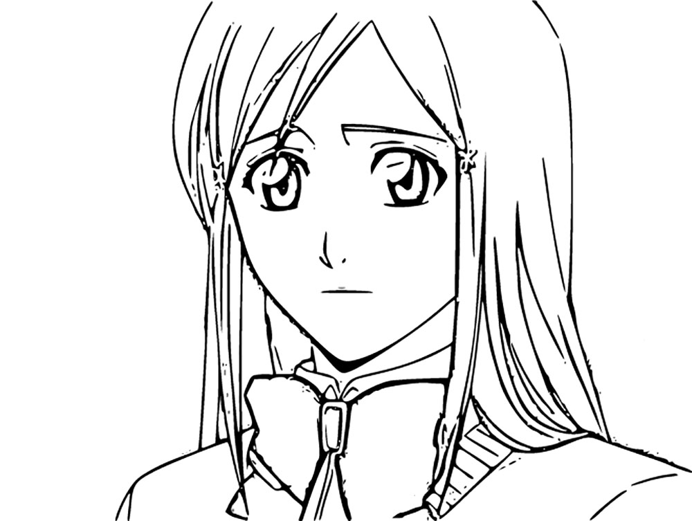 Coloriage Visage de Orihime Inoue