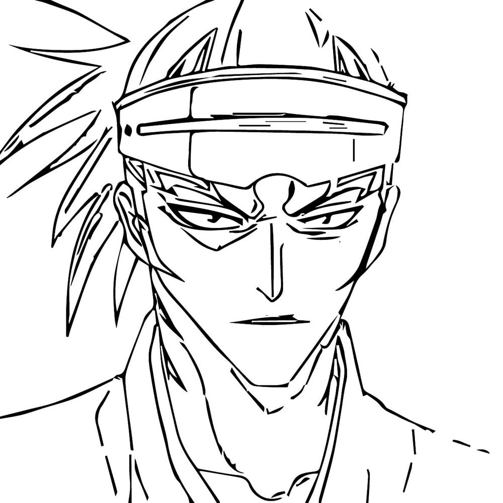 Coloriage Visage De Renji Abarai