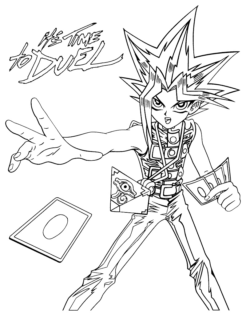 Coloriage Yûgi Muto Yu-Gi-Oh!