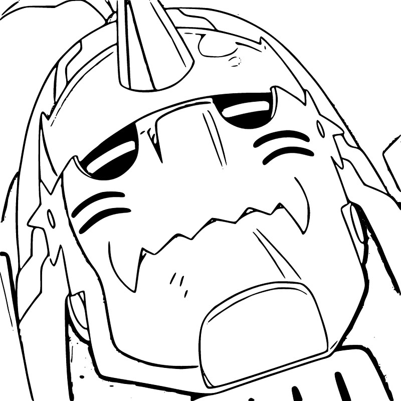 Coloriage Alphonse Elric souriant