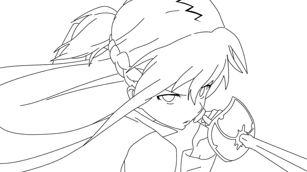 Coloriage Asuna cool