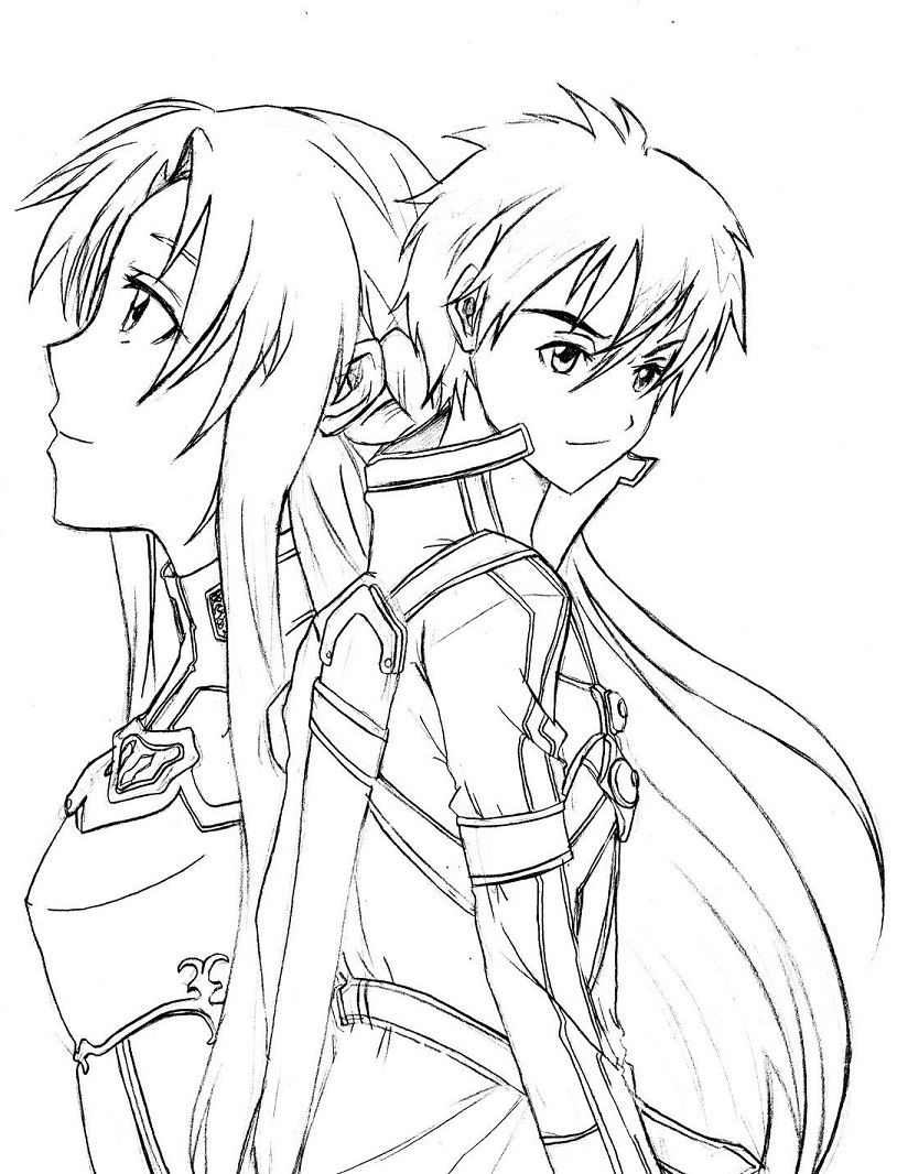 Coloriage Asuna Image gratuite