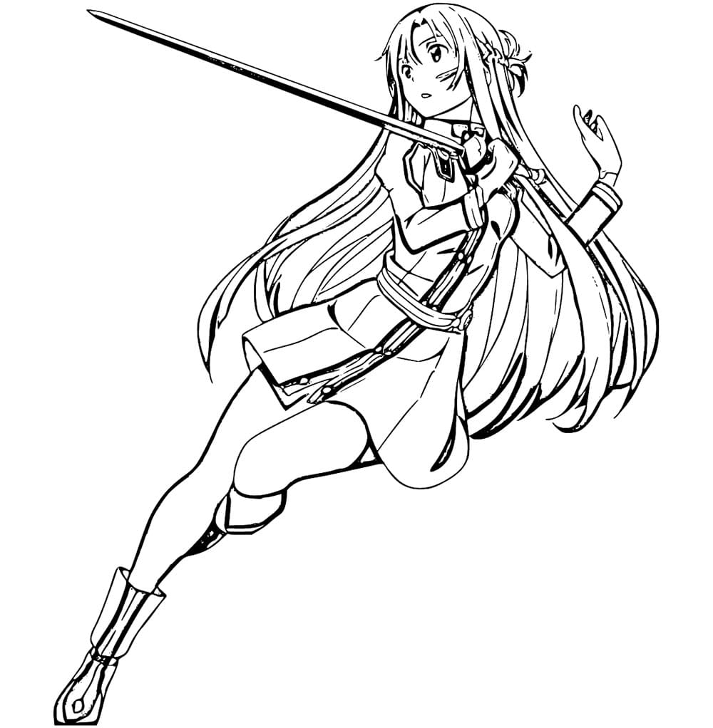 Coloriage Asuna Sword Art Online