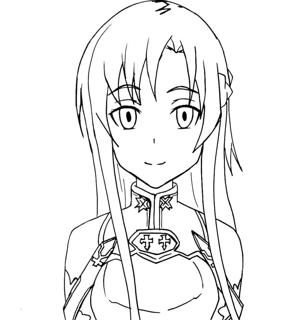 Coloriage Belle Asuna