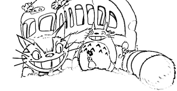 Coloriage Chat-bus imprimable gratuitement