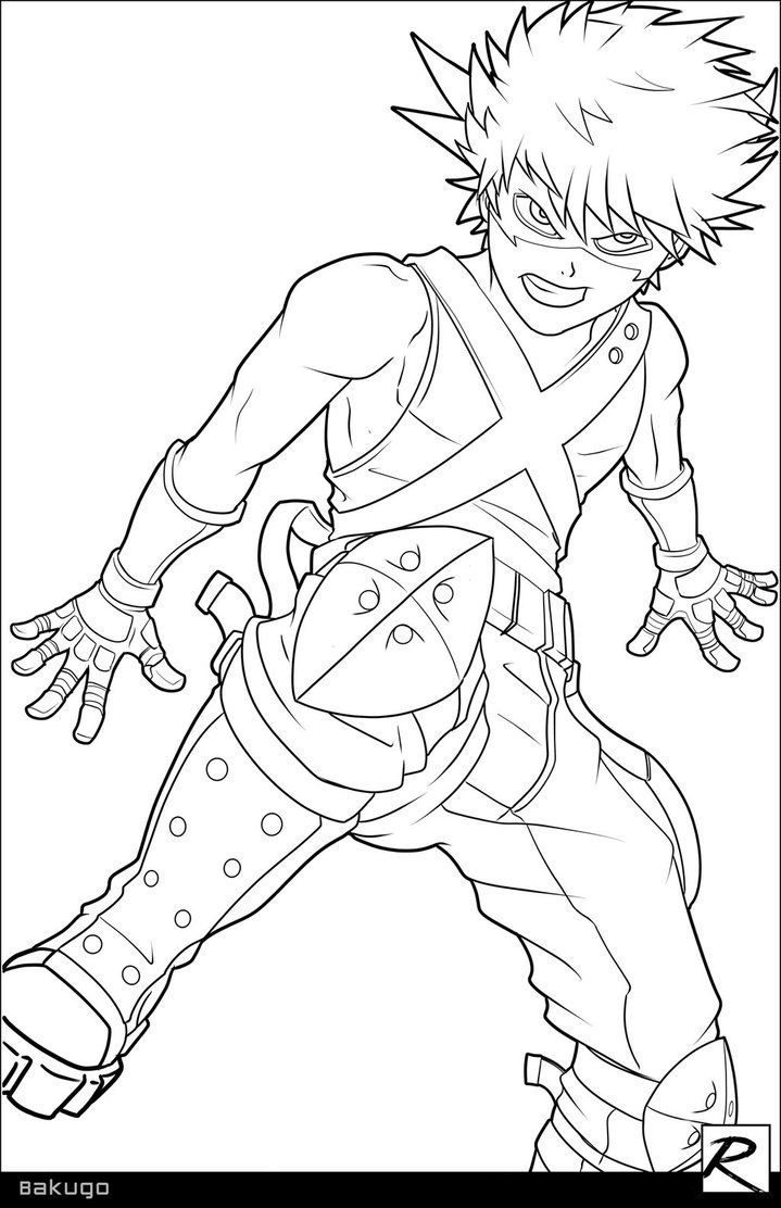 Coloriage Cool Katsuki Bakugo