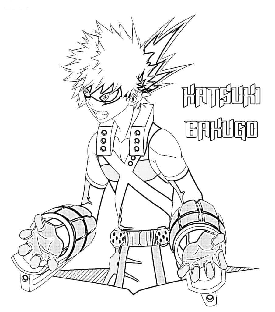 Coloriage Dessin gratuit de Katsuki Bakugo