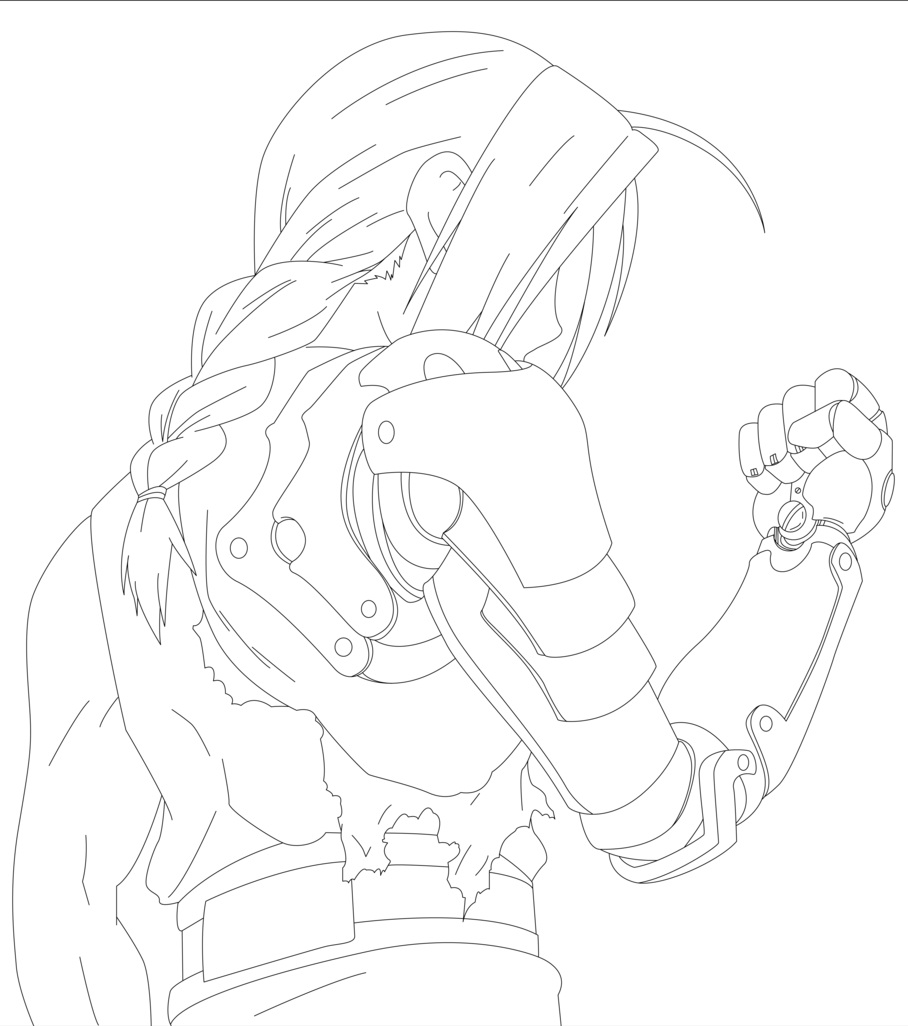 Coloriage Edward Elric Imprimer