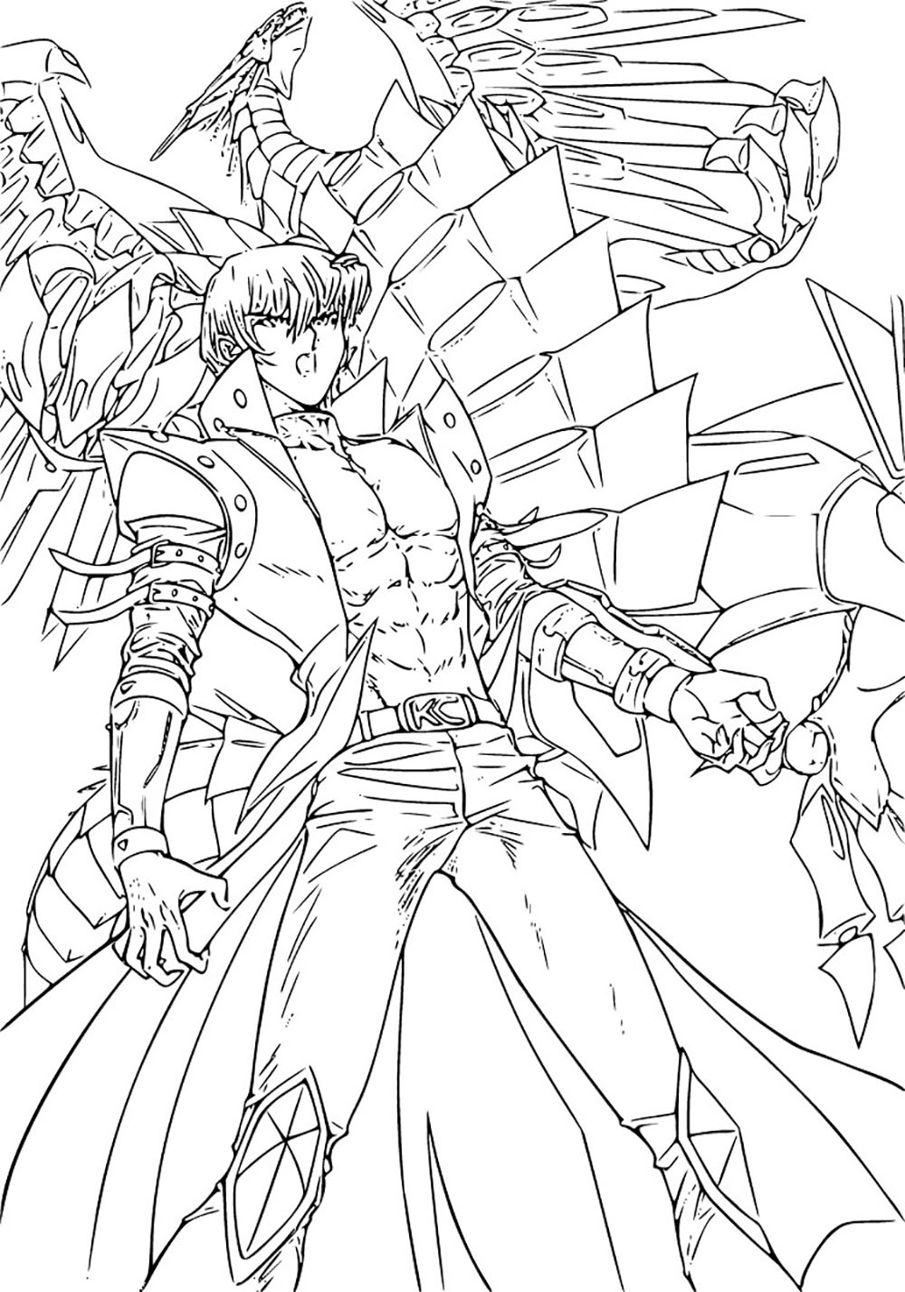 Coloriage Génial Seto Kaiba Yu-Gi-OH