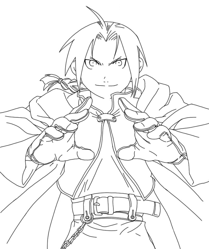 Coloriage Image d'Edward Elric imprimable