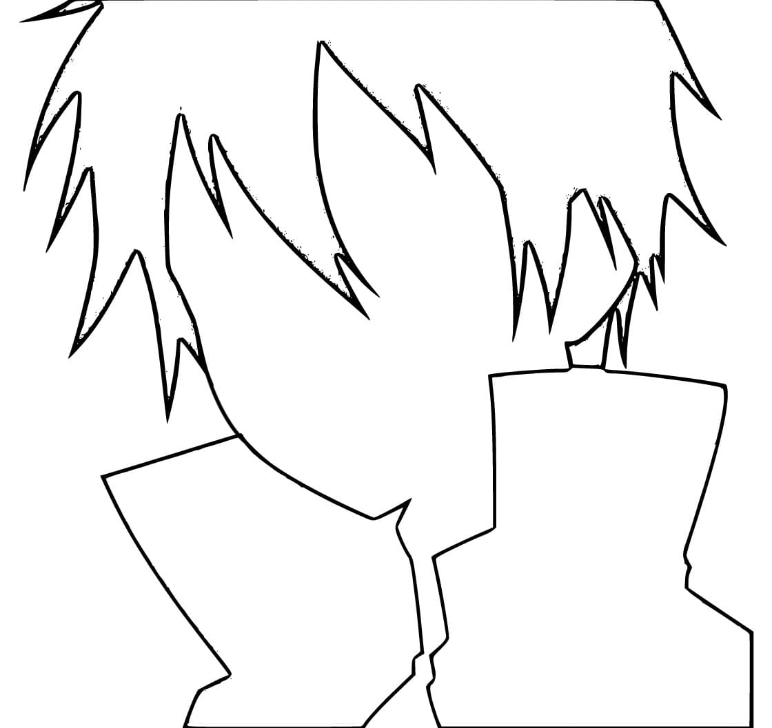 Coloriage Image de contour de Kirito