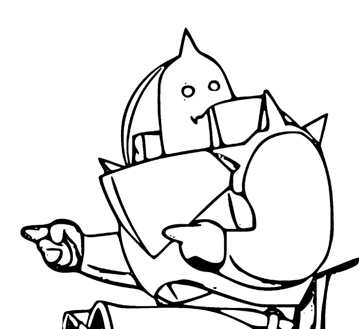 Coloriage Image drôle d’Alphonse Elric