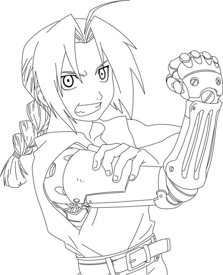 Coloriage Image gratuite Edward Elric