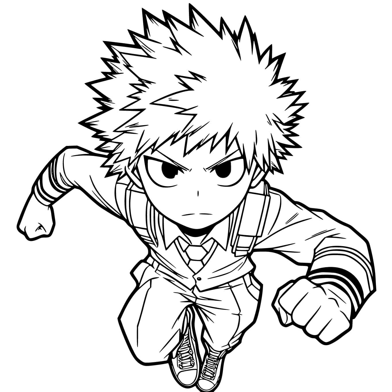 Coloriage Jeune Katsuki Bakugo