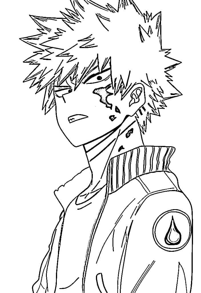 Coloriage Katsuki Bakugo dans My Hero Academia