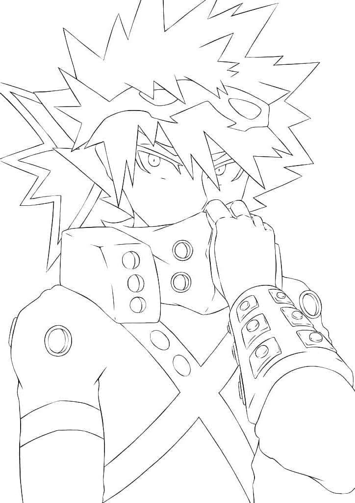 Coloriage Katsuki Bakugo de My Hero Academia