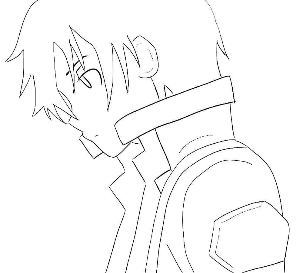 Coloriage Kirito imprimable