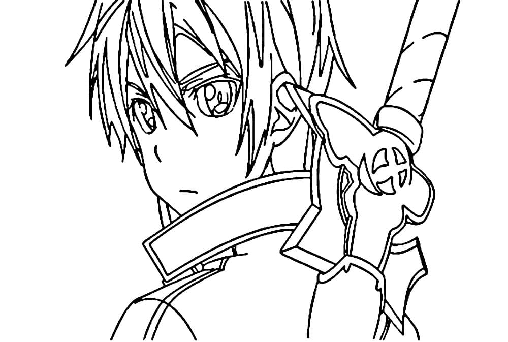 Coloriage Kirito Sword Art Online