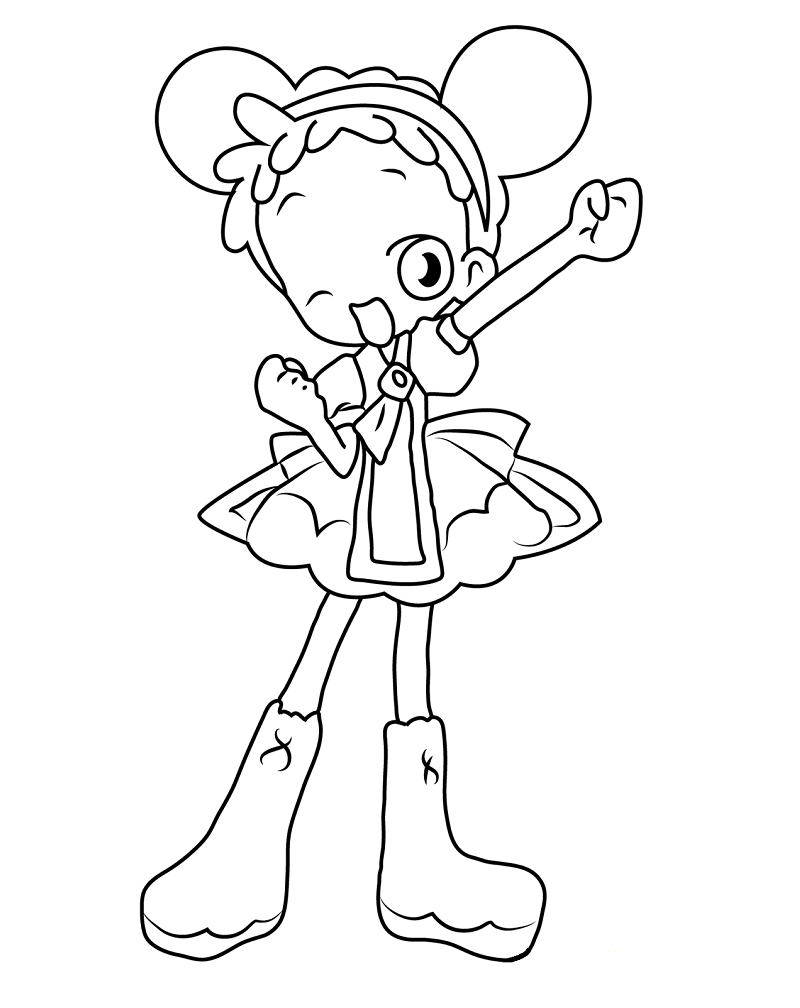 Coloriage Mignonne Dorémi Harukaze debout