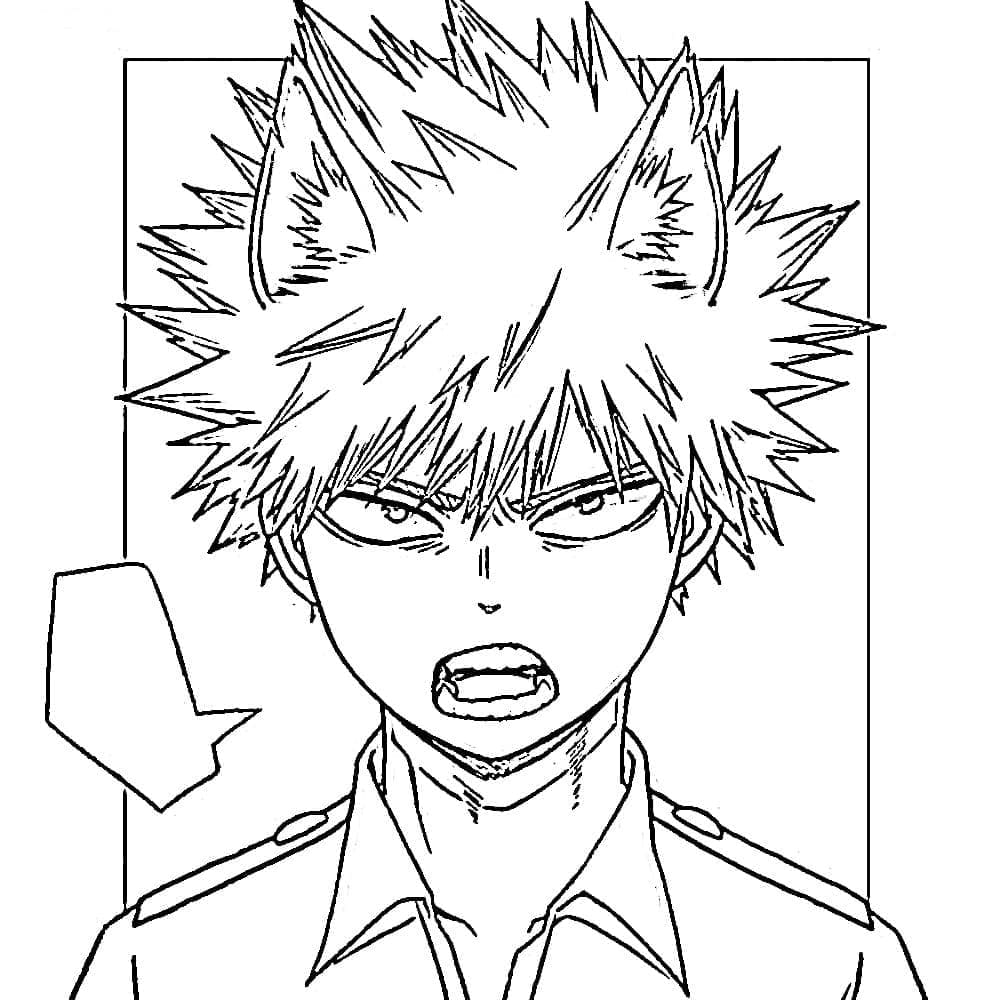 Coloriage My Hero Academia Bakugo