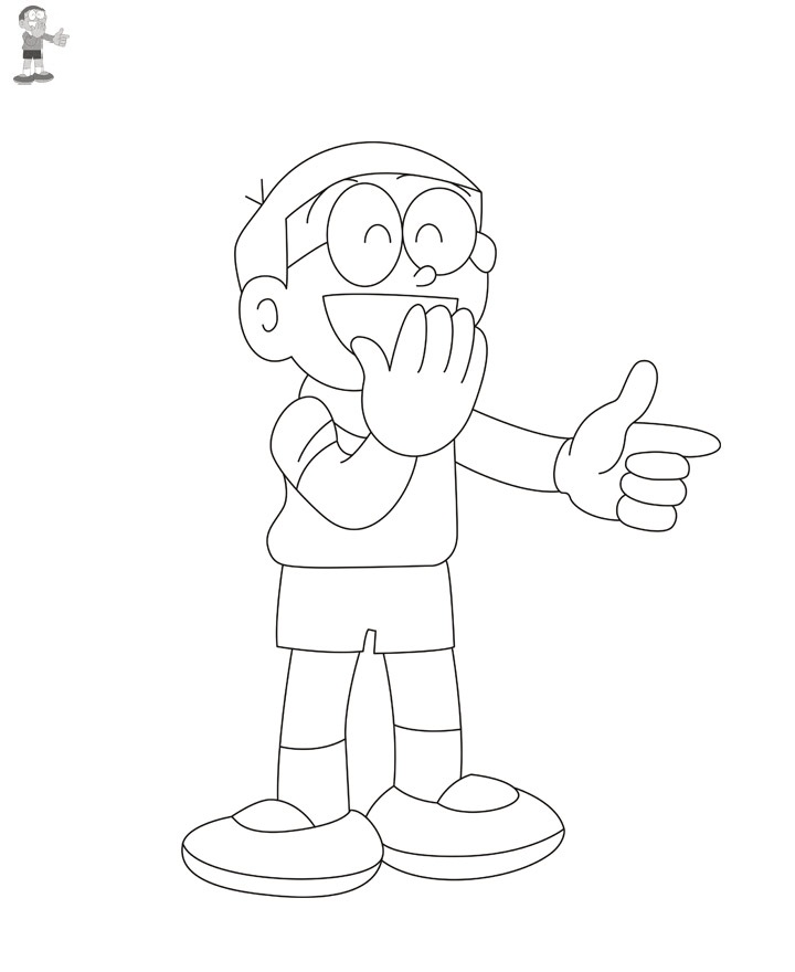 Coloriage Nobita De Base