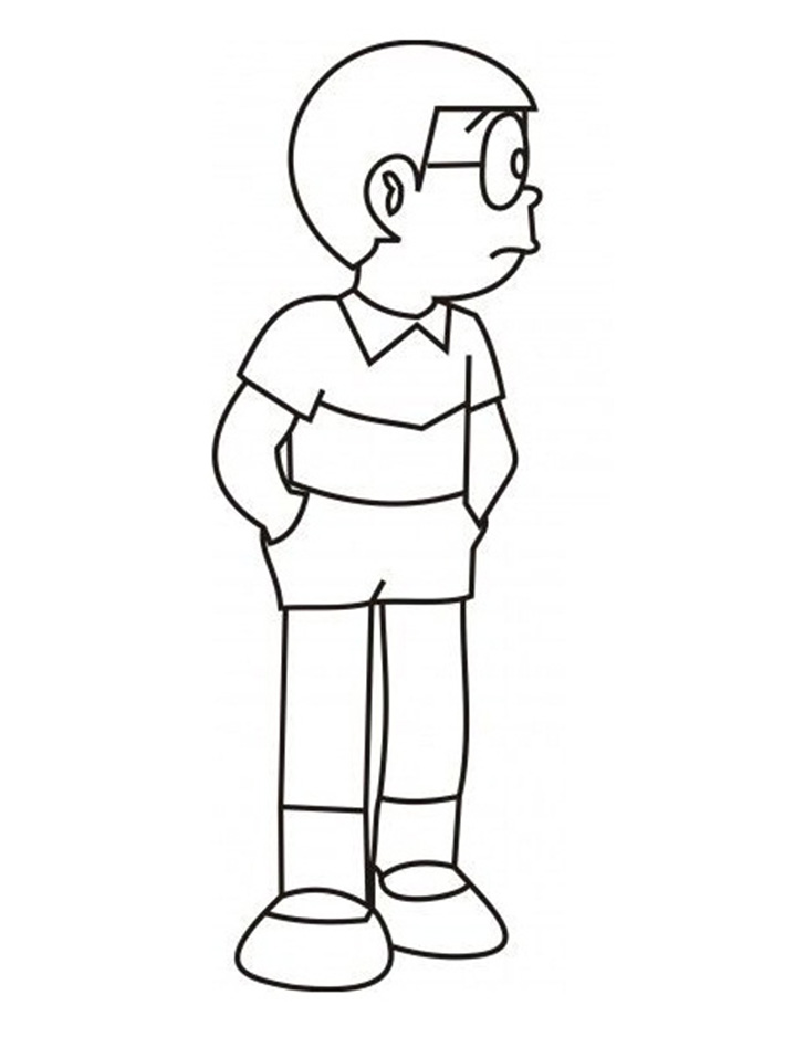 Coloriage Nobita Debout