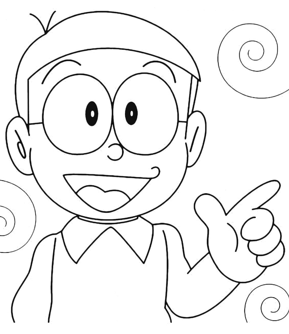 Coloriage Nobita Visage