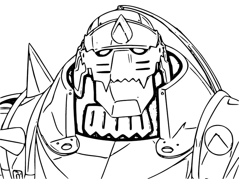 Coloriage Visage d'Alphonse Elric gratuit