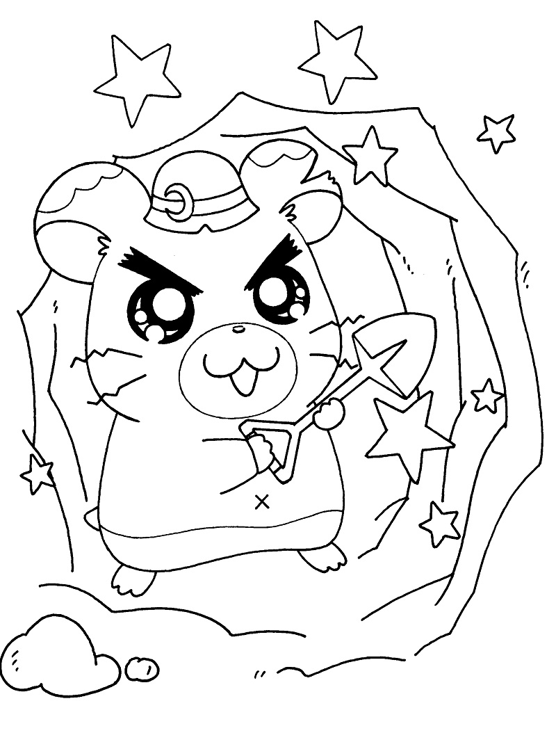 Coloriage Boss Hamtaro Bonne fouille