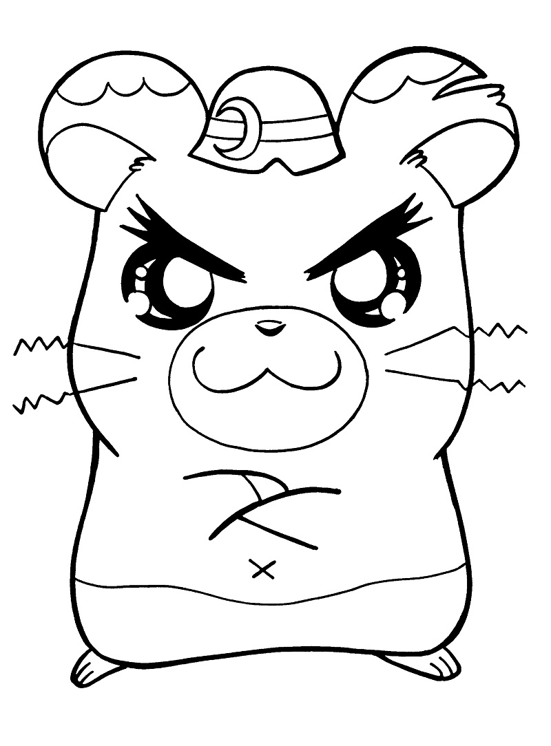 Coloriage Boss Hamtaro confiant